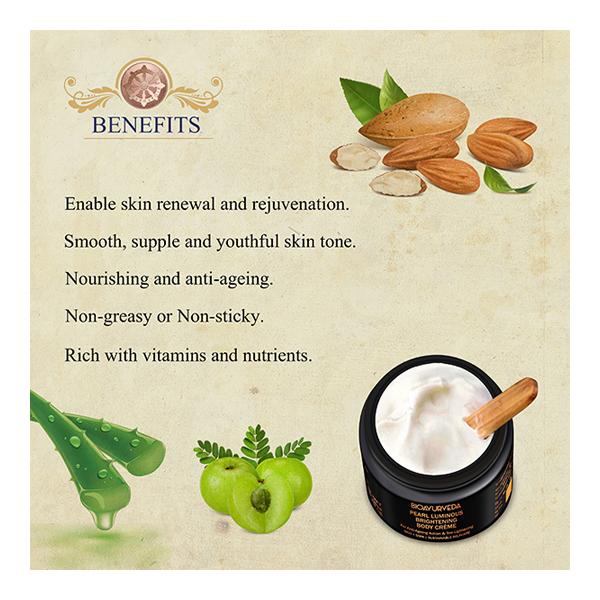 Bioayurveda Pearl Luminous Brightening Body Creme 120 gm - Lotions & Creams
