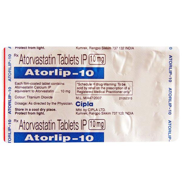 ATORLIT 10 Tablet 10's - High Cholesterol-Dys