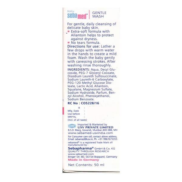 SEBAMED BABY GENTLE Wash 50ml - Baby Body Wash