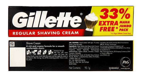 Gillette Shaving Cream Regular 93.1 gm - Shaving Creams