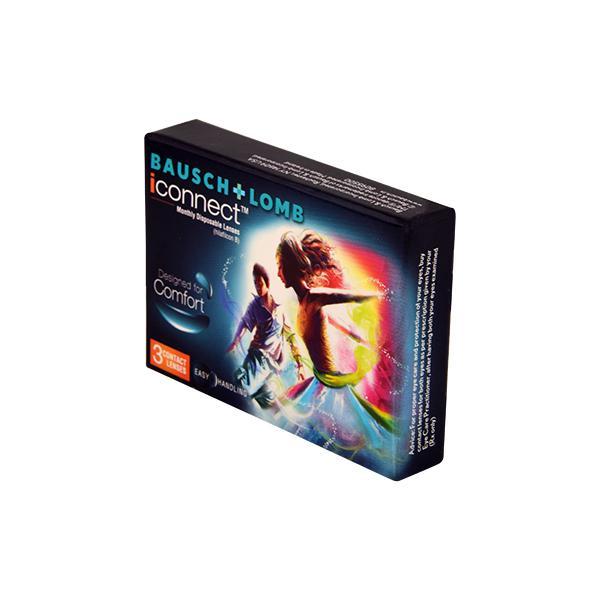 Bausch & Lomb iConnect Monthly Contact Lens - 3 Lens/Box (-3.0) - Eyecare Lenses