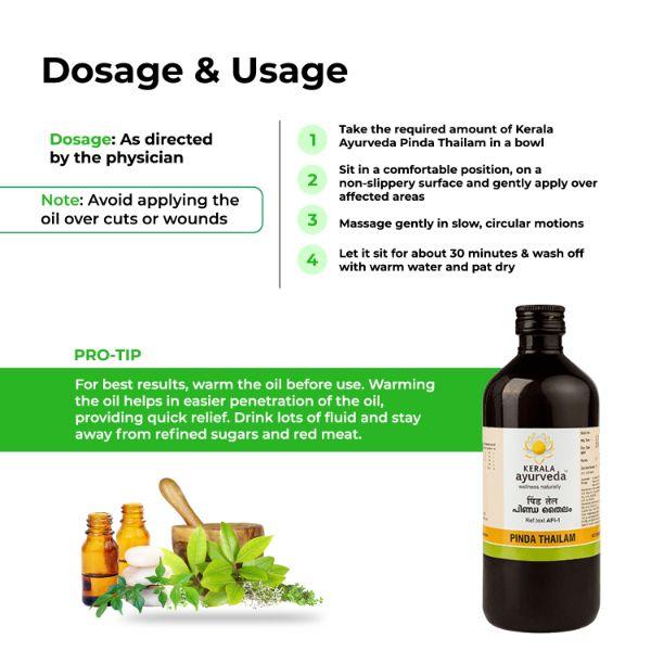 Kerala Ayurveda Pinda Thailam 450 ml - Pain Relief (Ayush)