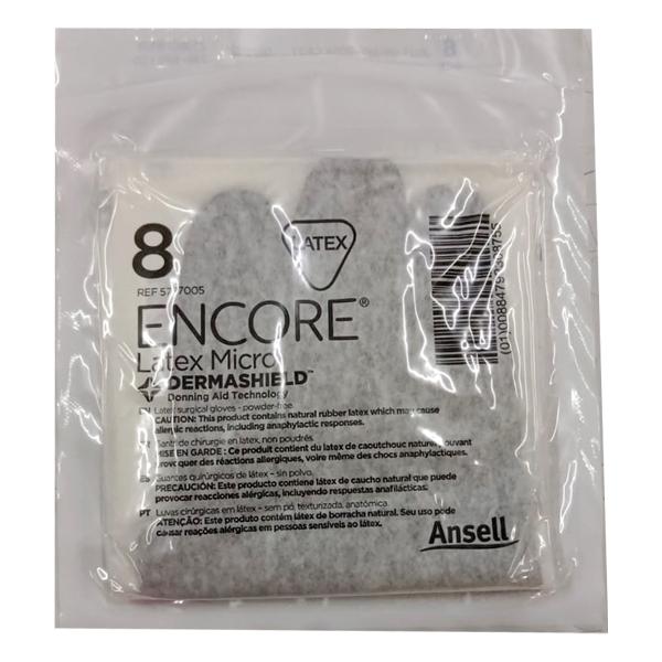 Ansell Encore Latex Micro Powder Free Gloves (8.0) (1 Pair) - Gloves - S