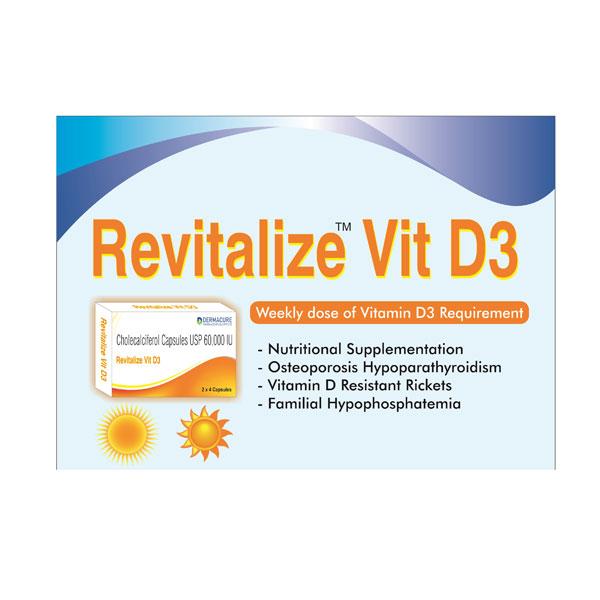 REVITALIZE VIT D3 Capsule 4's - Supplements-Vit