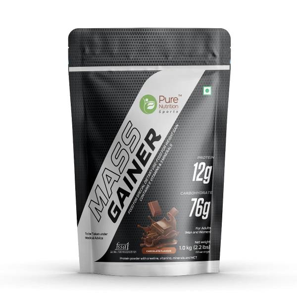 Netmeds | Pure Nutrition Mass Gainer Protein Powder - Chocolate Flavour 1 kg