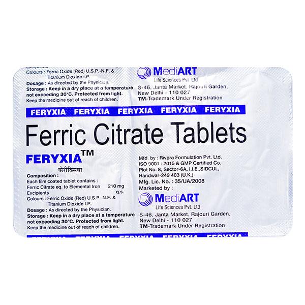 FERYXIA Tablet 10's - Iron Supplement/Anaemia-Vma