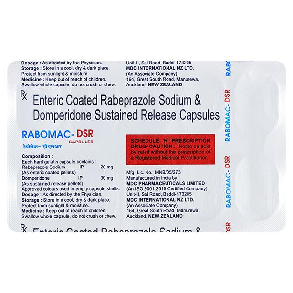 RABOMAC DSR Capsule 10's - Ulcer/Reflux/Flatulence-Aaa
