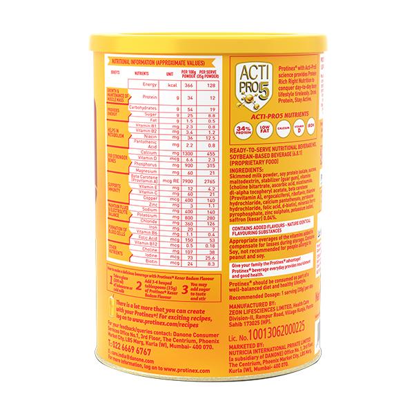 Protinex Nutritional Powder with ACTIPRO5 - Kesar Badam Flavour 250 gm - Protein Drink