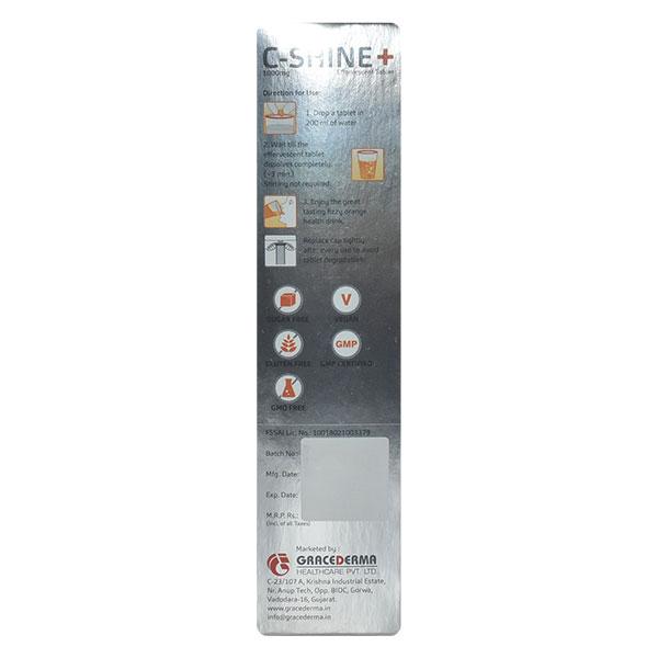 C SHINE + Sugar free Orange Flavour Effervescent Tablet 20's - Supplements-Vam