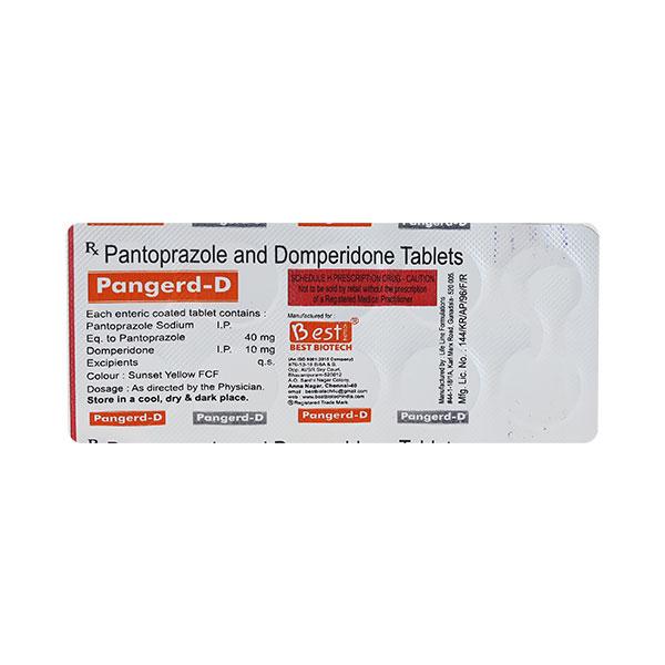 PANGERD D Tablet 10's - Ulcer/Reflux/Flatulence-Aaa