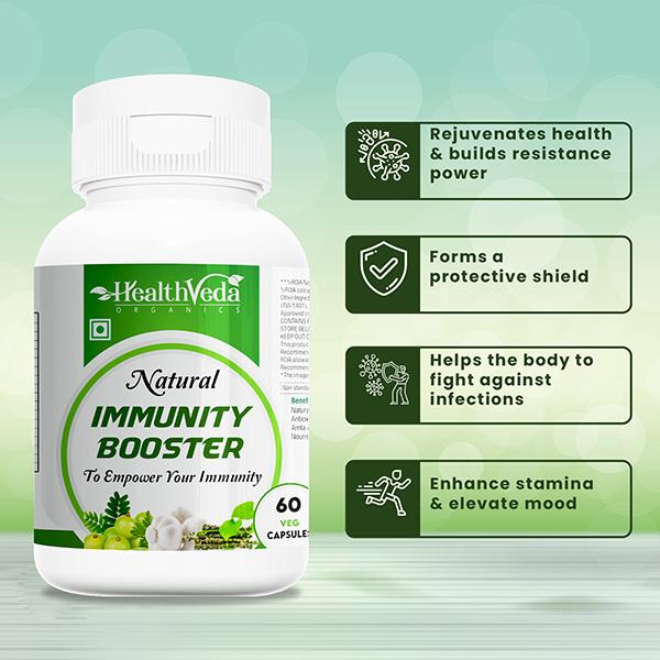 Health Veda Natural Immunity Booster Veg Capsule 60's - Vitamin C