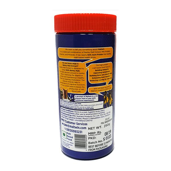 Maltwin Health Drink Powder - Chocolate Bourbon Flavour 250 gm - Protein Supplements