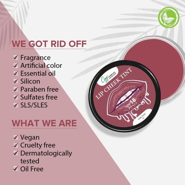 CGG Cosmetics Lip & Cheek Tint Balm SPF 15 - Dark nude (122) 7 gm - Lip Balms