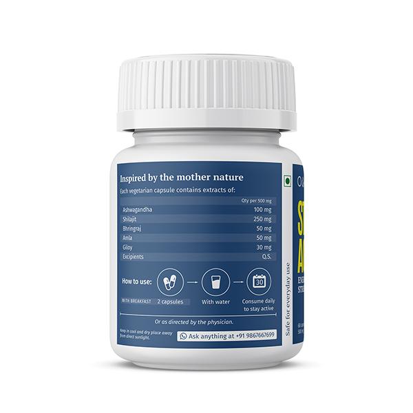 AADAR Stay Pro Active Energy Boost & Stress Relief 500 mg Capsule (Pack of 2 x 60's) - Vitamin C