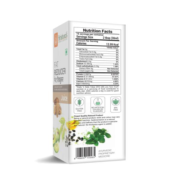 Krishna's Herbal & Ayurveda Fat Reducer Juice 500 ml - Ayurvedic Juices