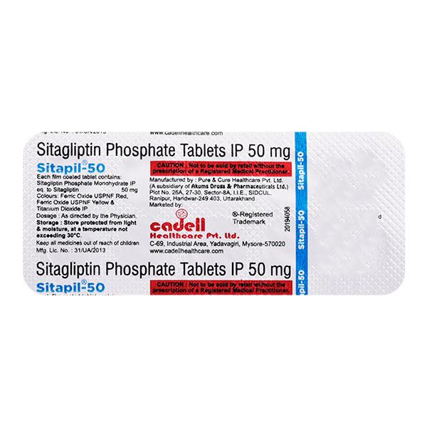 SITAPIL 50 Tablet 10's - Diabetes-Ant