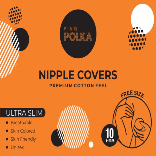Pinq Polka Premium Cotton Feel Nipple Covers 10's - Breast Pads & Shields