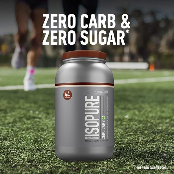 Isopure Zero Carb Protein Powder - Strawberries & Cream Flavour 7.5 lb - Workout Essentials