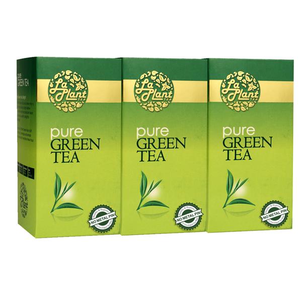 LaPlant Green Tea Bags - Pure (Pack of 3 x 25's) - Teas