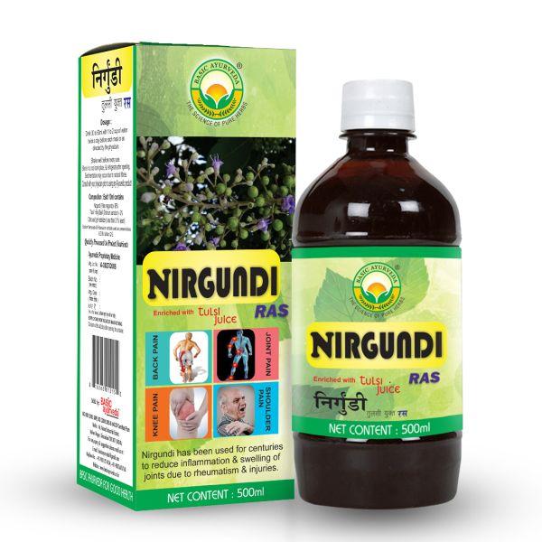 Basic Ayurveda Nirgundi Ras 500 ml - Ayurvedic Juices
