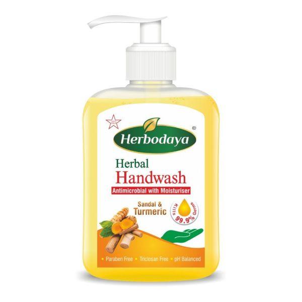 Netmeds | Herbodaya Herbal Handwash - Sandal & Turmeric 250 ml