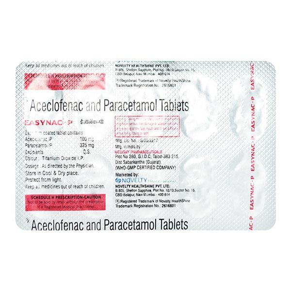 EASYNAC P Tablet 10's - Pain relief-Nsa