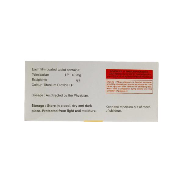 TELMISIM 40mg Tablet 10's - Hypertension-Ang