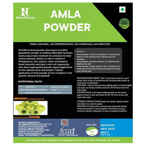 NutriRione Amla Powder 250 gm - Health Products