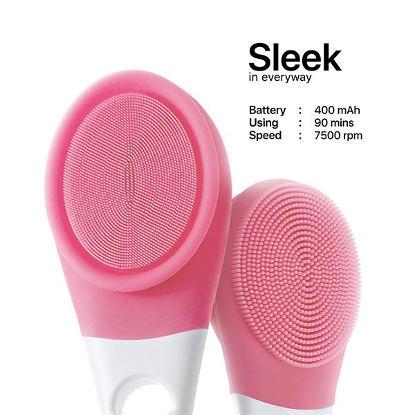Vandelay Cleaner Brush Massager - Pink - Massagers