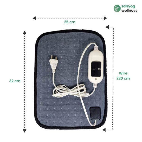 Sahyog Wellness Velvet Orthopaedic Pain Reliever Electric Heating Pad - Grey - Hot Pack/Ice Bag