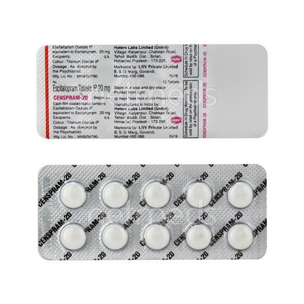 Censpram 20mg Tablet 10'S - Depression-Ant