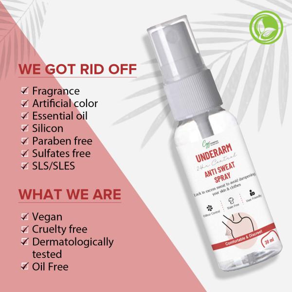 CGG Cosmetics Underarm 24 Hr Control Anti - Sweat Spray 30 ml - Others