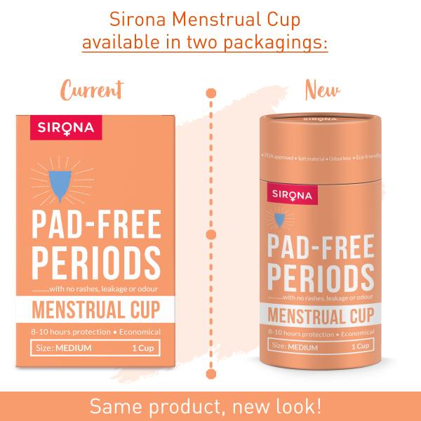 Sirona Reusable Menstrual Cup - Medium (Pack of 2) - Menstrual Cups