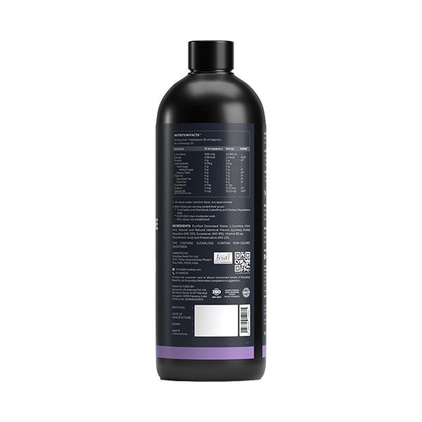 Nutrabay Pro L Carnitine +Vitamin B5 Liquid - Lychee Crush 450 ml - Amino Acids