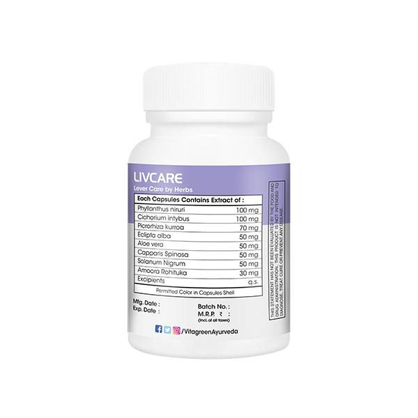 VitaGreen Liv Care Capsules 30's - Herbal Dietary Supplement
