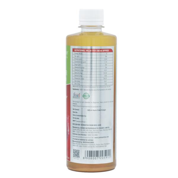 Pure Nutrition Natural Apple Cider Vinegar 500 ml - Apple Cider Vinegars