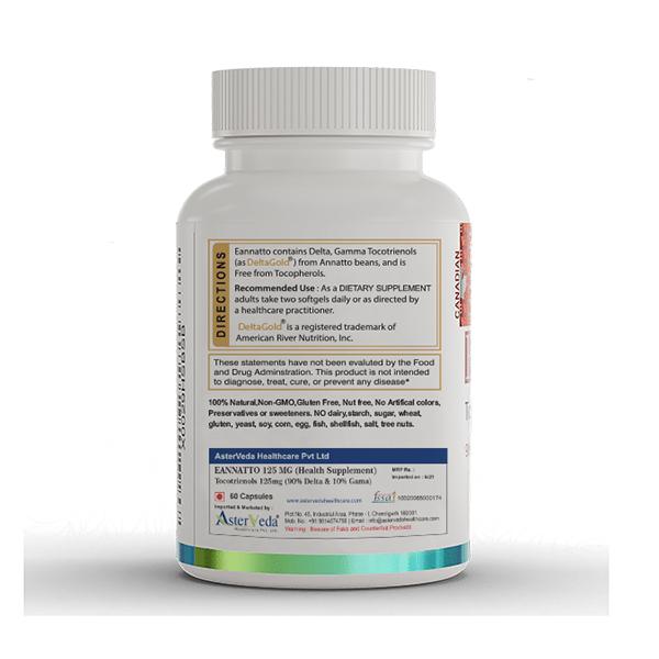 Asterveda Delta Gold Eannatto 125 mg Tocotrienols Softgel Capsule 60's - Multi-Vitamins