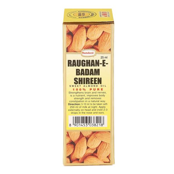 Hamdard Raughan - E - Badam Shireen Sweet Almond Oil 25 ml - Hamdard
