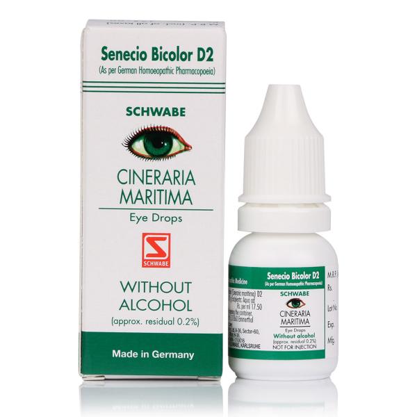Dr. Willmar Schwabe Cineraria Maritima Eye Drops (Without Alcohol) 10 ml - Homeopathic Drops