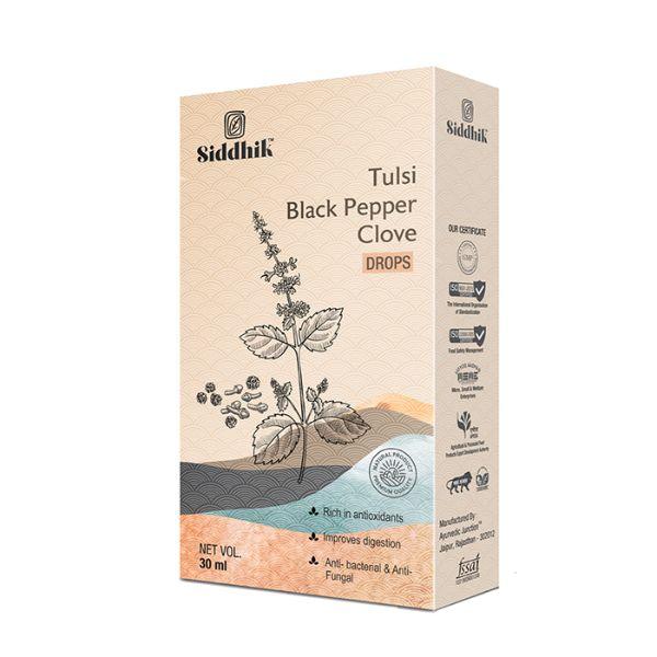 Siddhik Tulsi, Black Pepper, Clove Drops 30 ml - Health Products