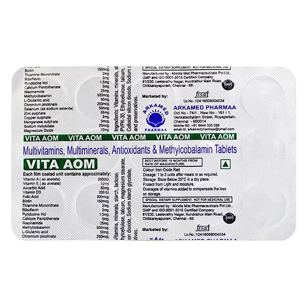 VITA AOM Tablet 15's - Supplements-Vam