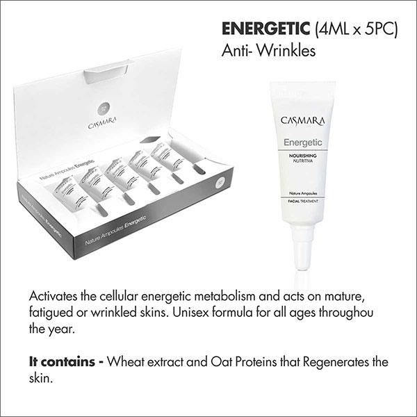 Casmara Energetic Facial Treatment (Pack of 5 x 4 ml) - Face Packs