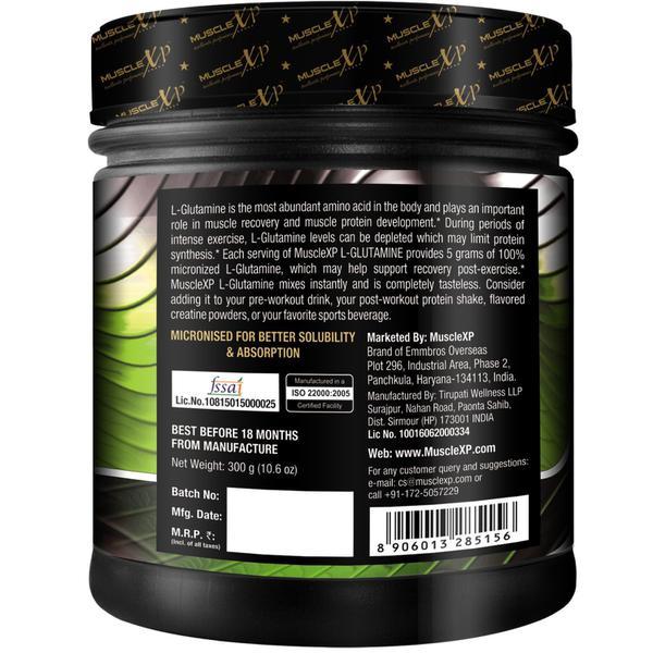 MuscleXP L-Glutamine Powder (60 Servings) - Unflavoured 300 gm - Amino Acids