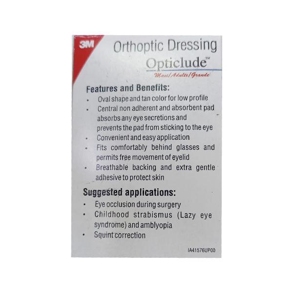 3M Opticlude Orthoptic Eye Patches (1539IN-S/10) (5.7 cm x 8.2 cm) 10's - Bandages