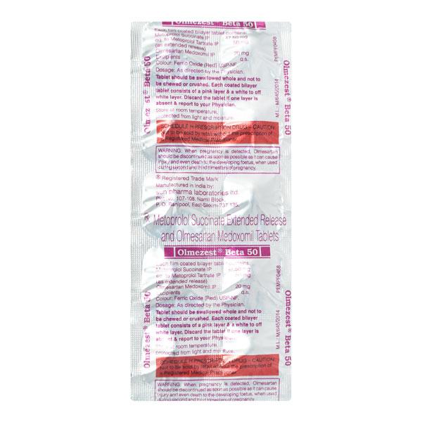 Netmeds | Olmezest Beta 50mg Tablet 10'S