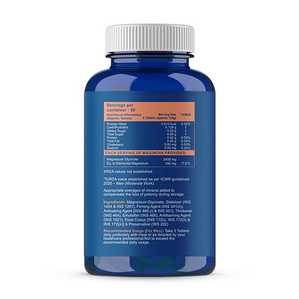CF Chelated Magnesium Glycinate 2408 mg Veg Tablet 120's - Calcium And Minerals