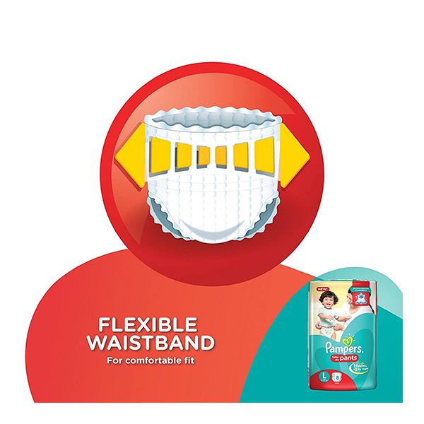 Pampers Baby Dry Diaper Pants (XXL) 8's - Diapers & Wipes