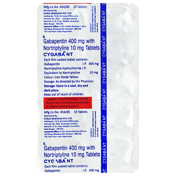 CYGABA NT Tablet 10's - Neuropathic Pain-Dru