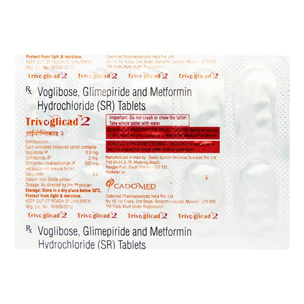 Trivoglicad 2mg Tablet 10'S - Diabetes-Ant