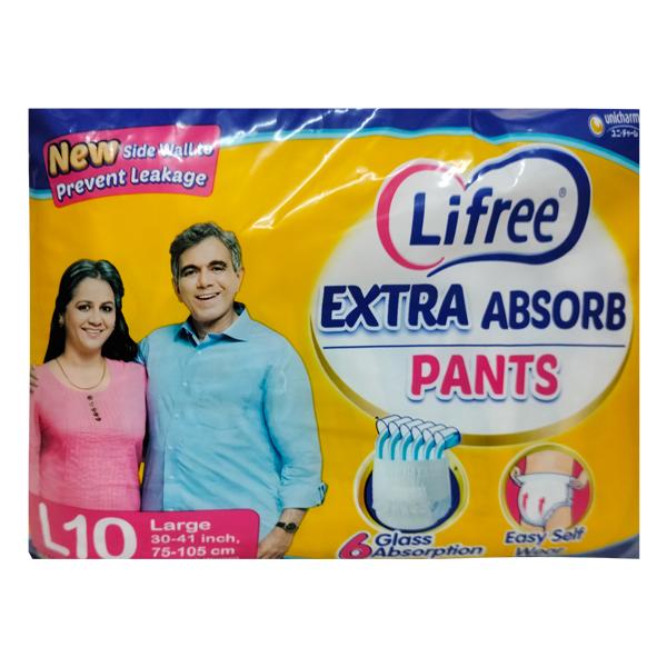 Netmeds | Lifree Extra Absorb Adult Diaper Pants (L) 10's